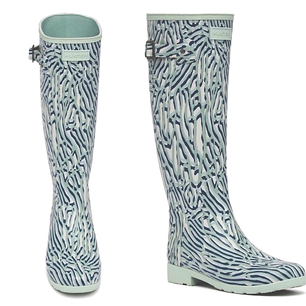 Coral Hunter Boots - Blue/Sea-foam Green size 11W